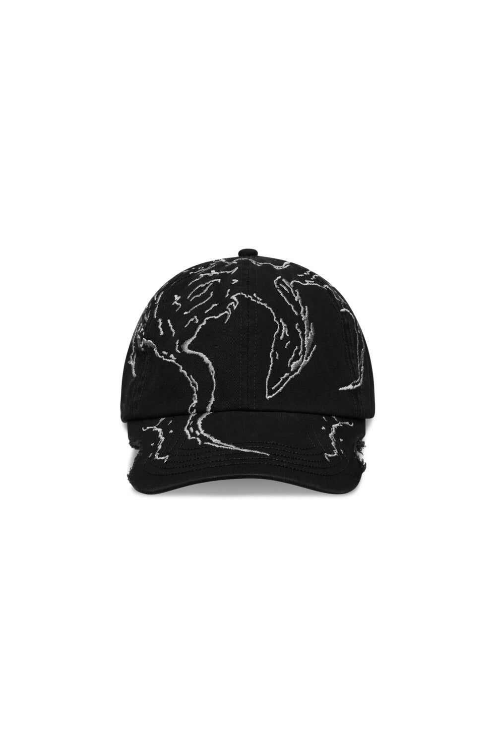 Washed Black Ryli Embriodered 6 Panel Cap