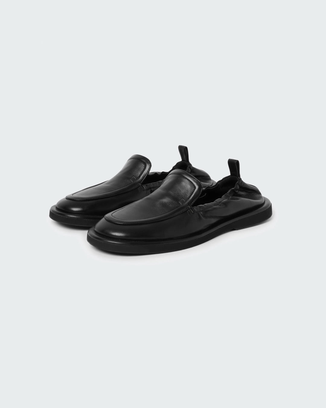 Black Donovan Elastic Back Leather Loafer