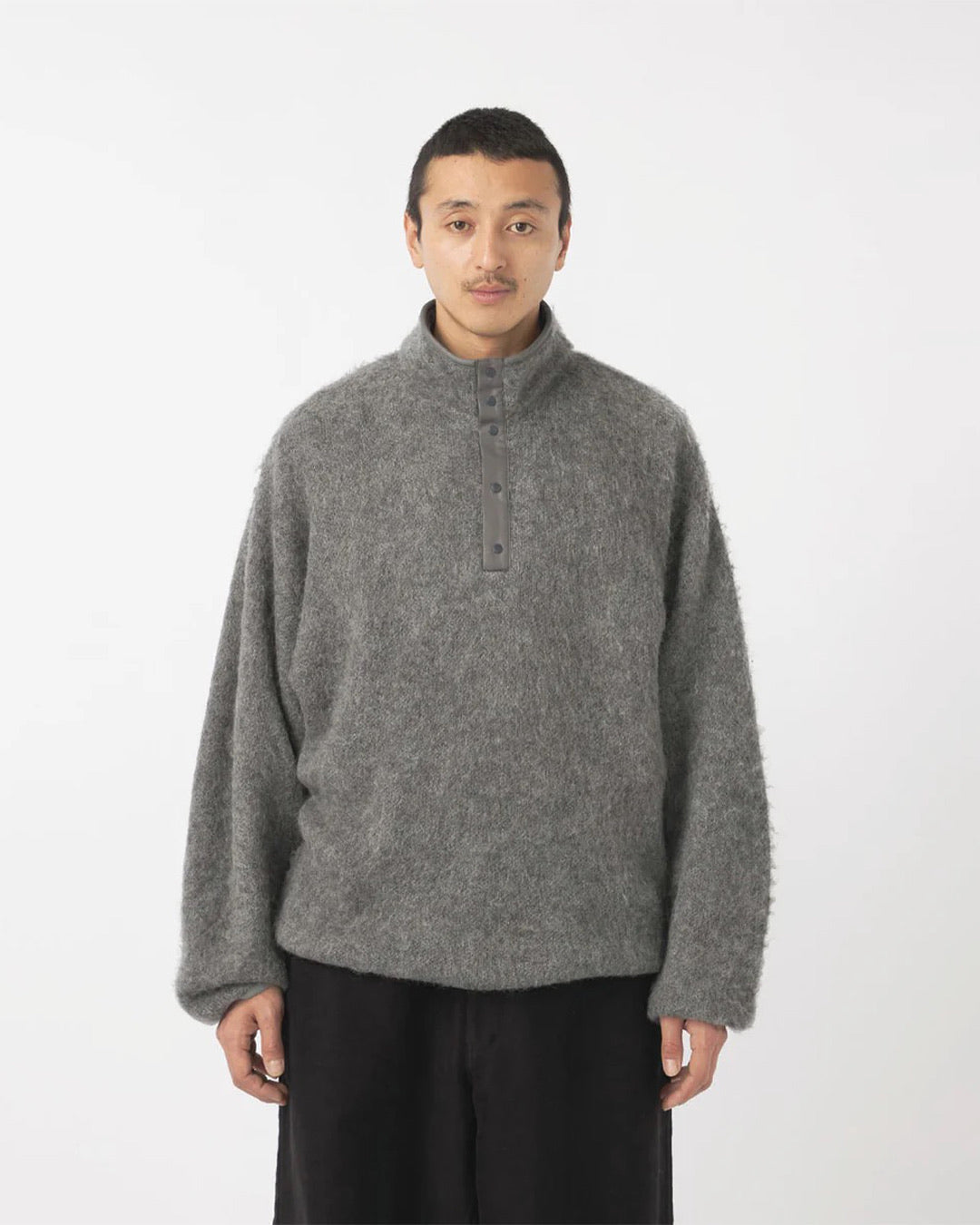 Heather Gray Pullover Mohair Sweater