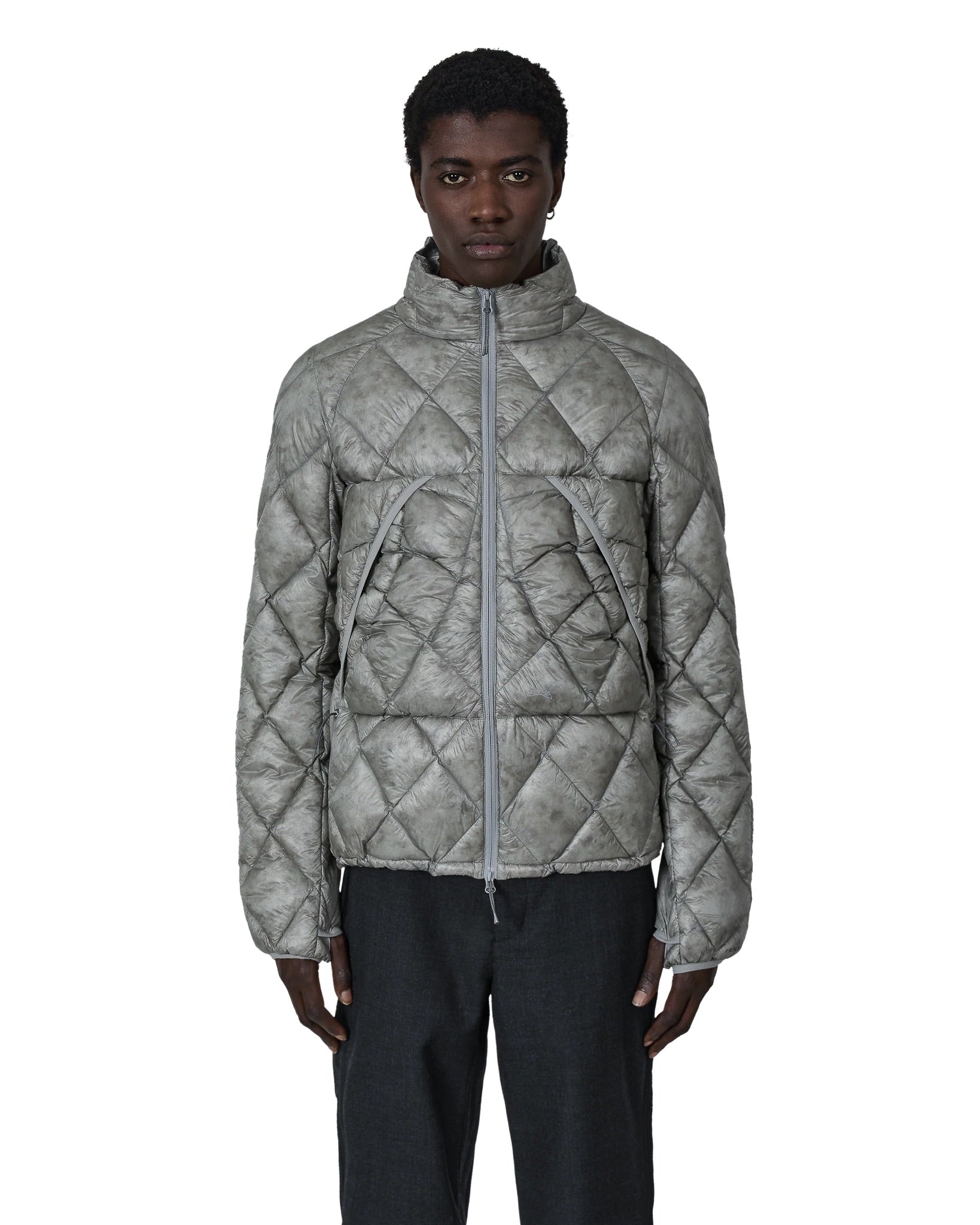 Grey Nuna 800 Fill Power Hooded Down Jacket