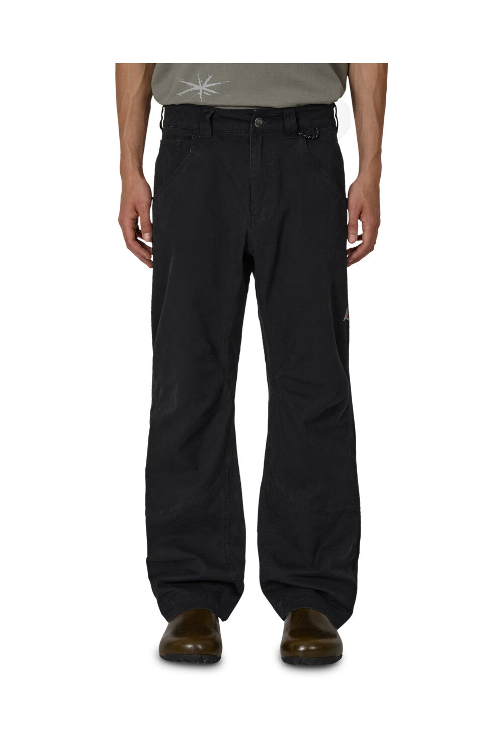 Anthracite Crimp Shaped Cotton Pants