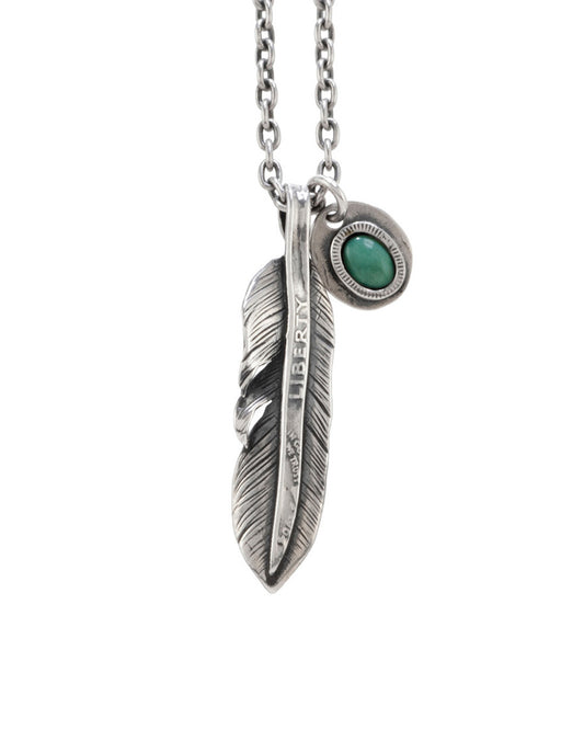 Liberty Feather Pendant Necklace