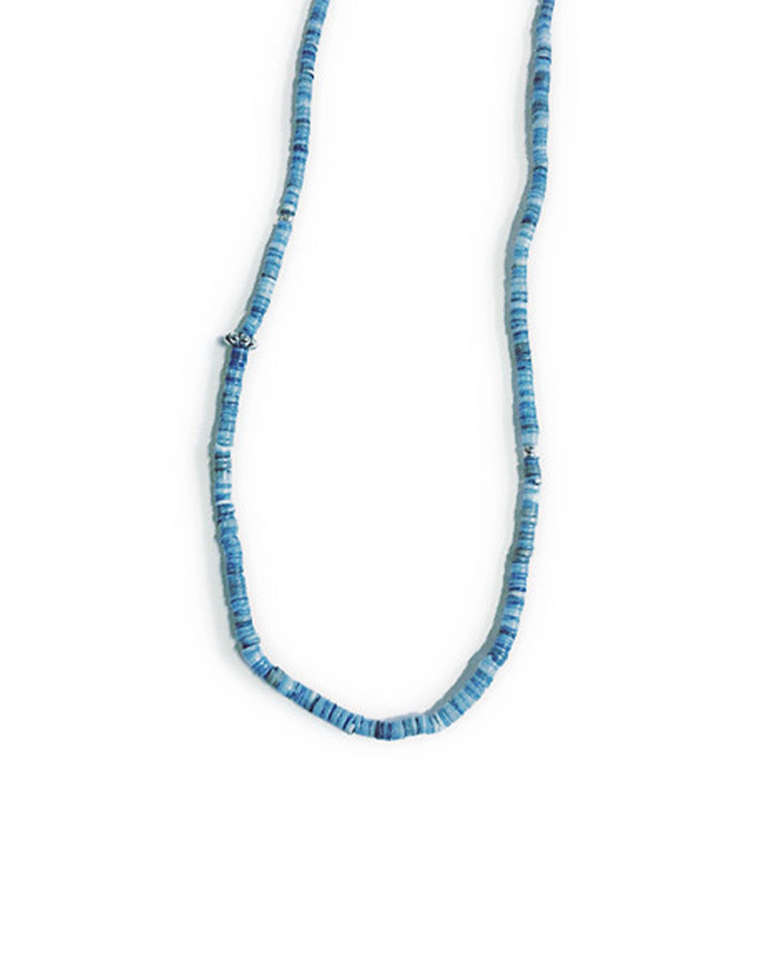 Aizome Indigo Dyed Shell Beads Necklace