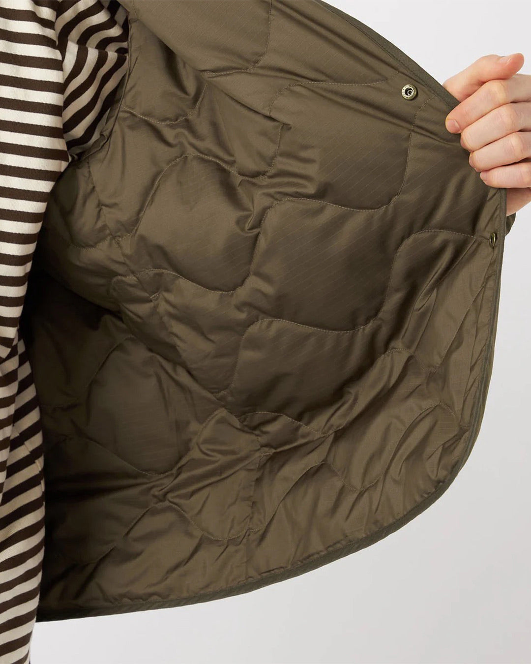 Brown Reversible Down Cardigan