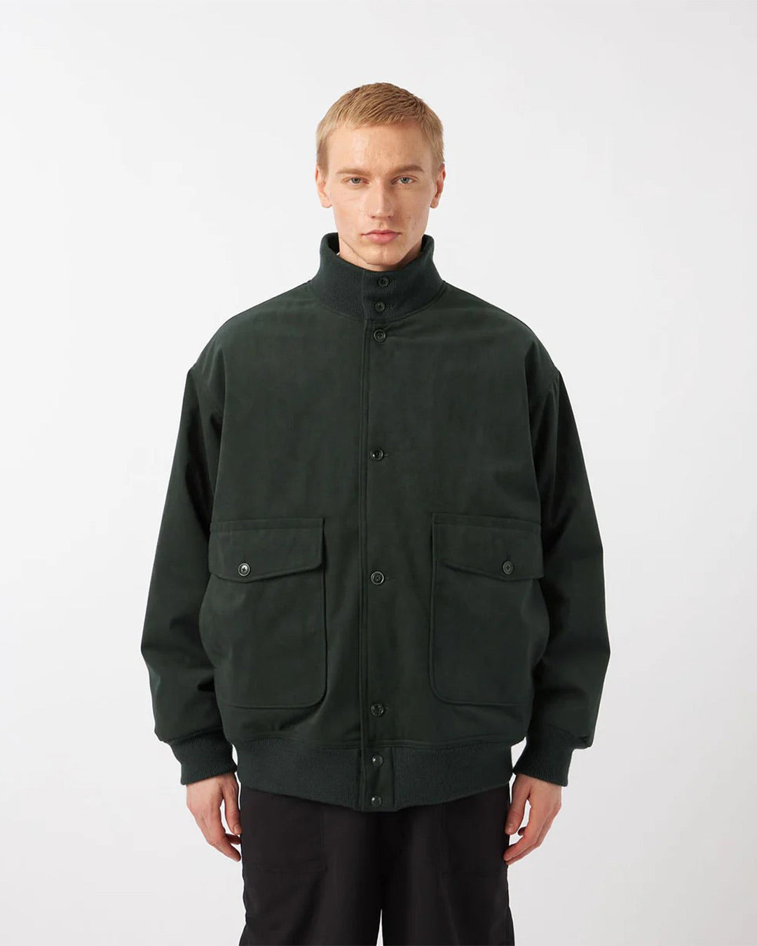 Moss Gray Insulation Crew Jacket