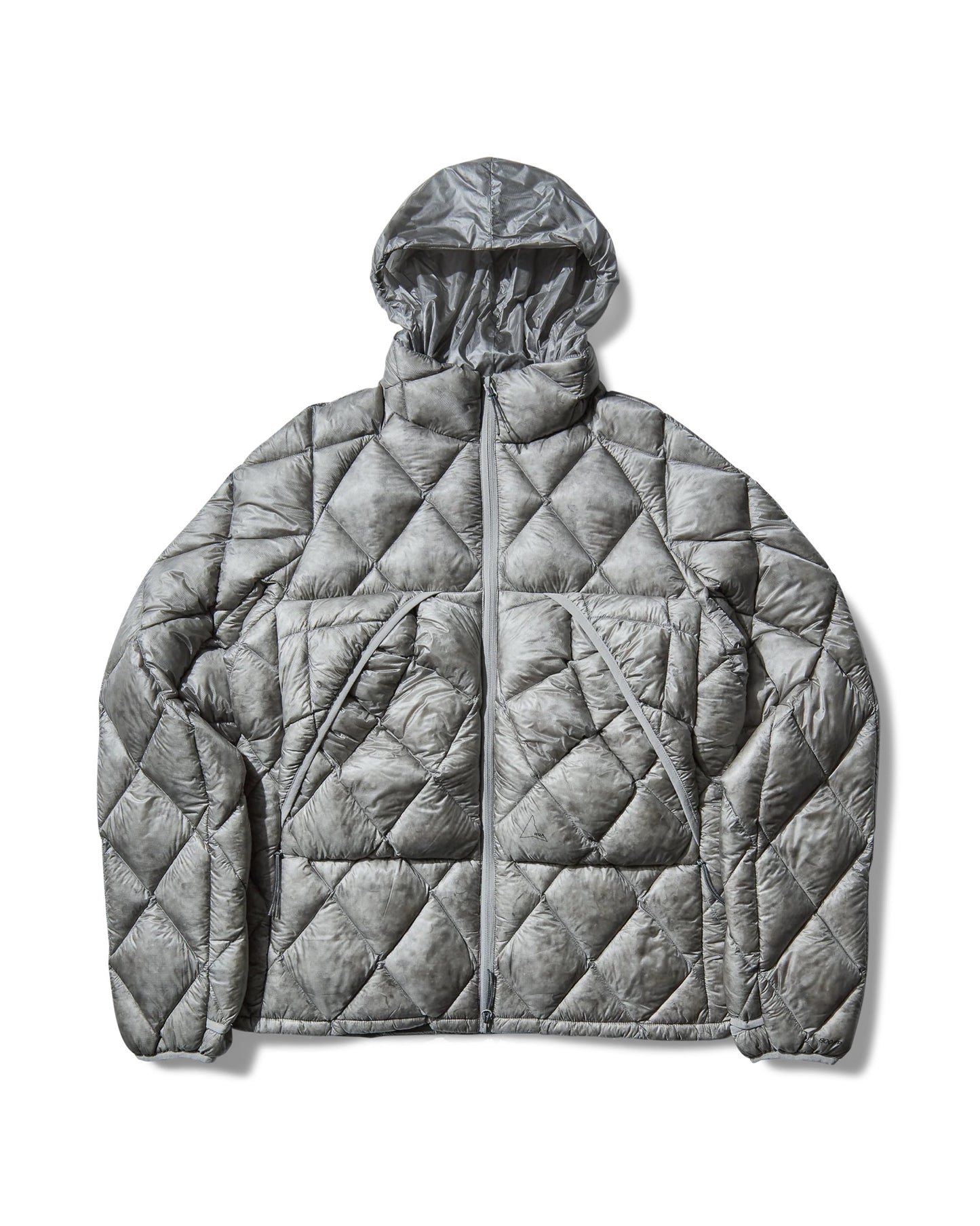 Grey Nuna 800 Fill Power Hooded Down Jacket