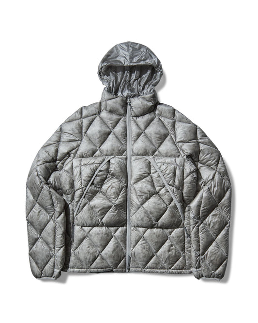 Grey Nuna 800 Fill Power Hooded Down Jacket