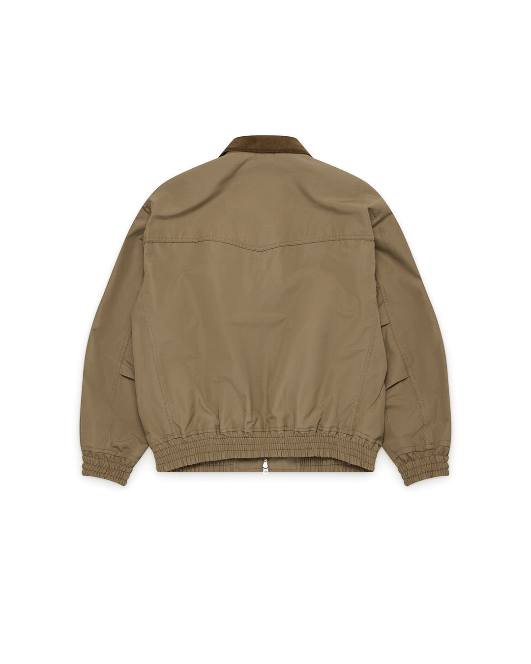 Beige Polyester Ramie Weather Jacket