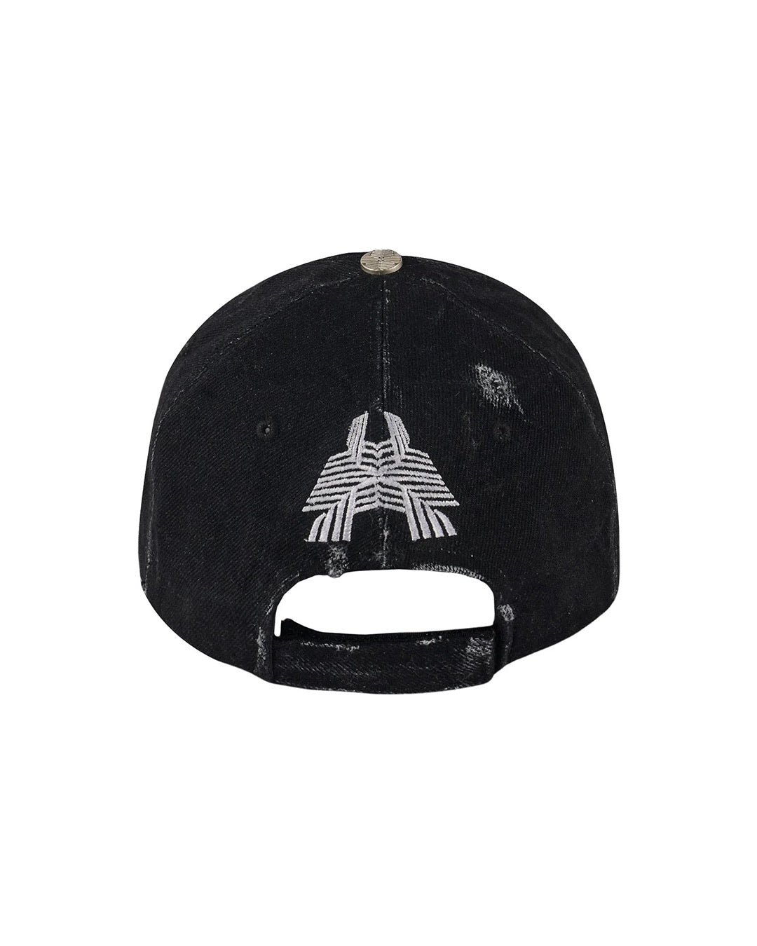 Black Director Damaged Denim Cap