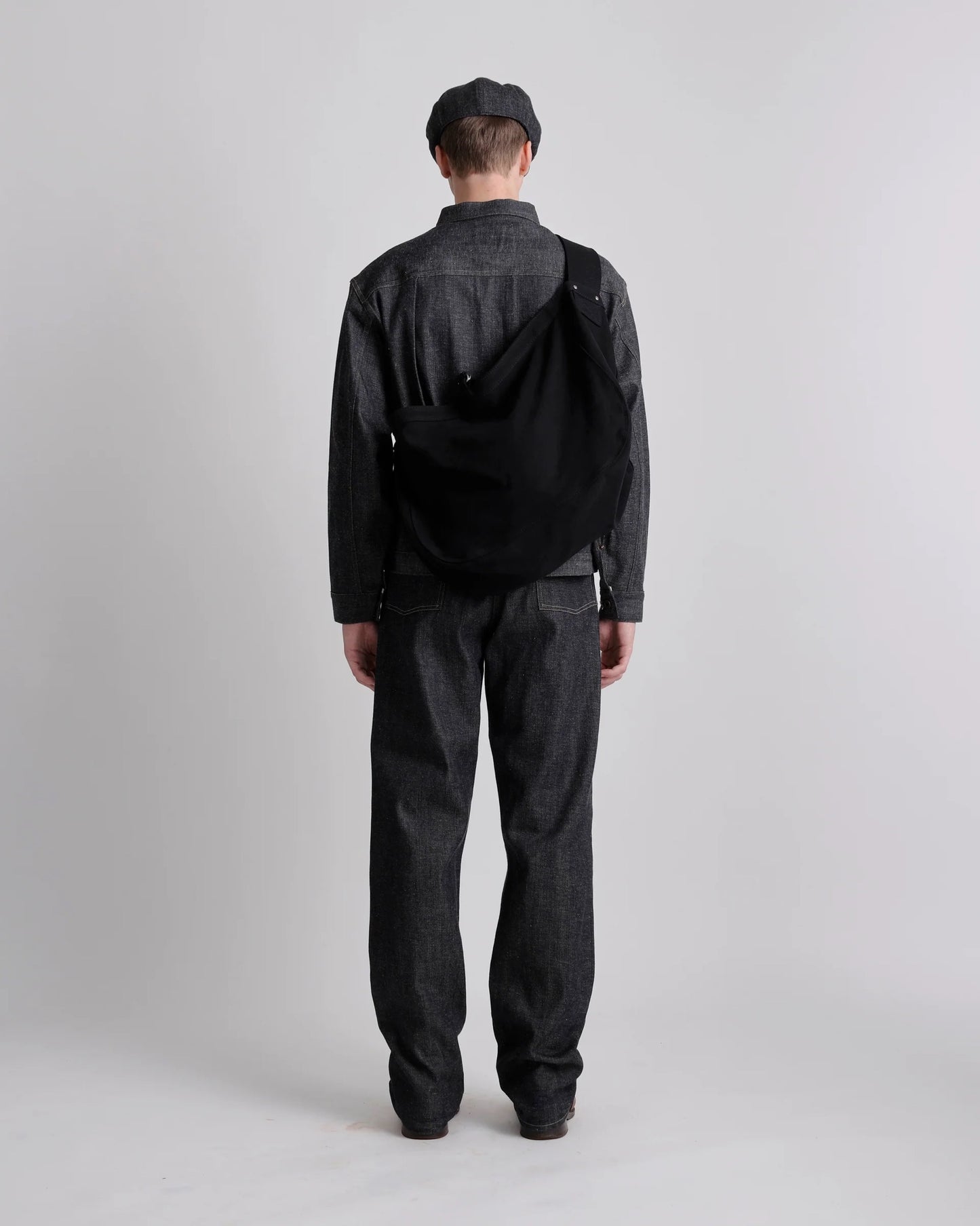 Black Cotton Lot.004 Newsboy Bag