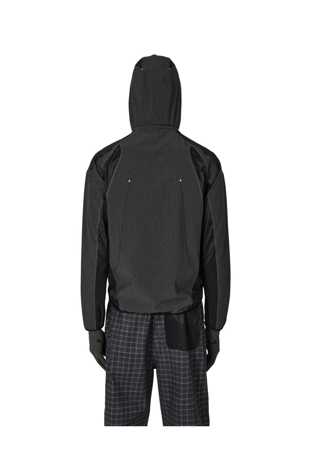 Black Numb Pinstriped Hooded Wind Jacket