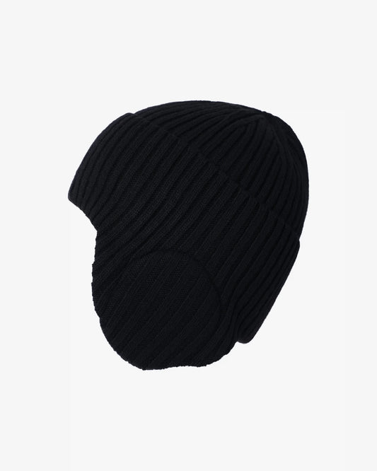 Black Flap Beanie