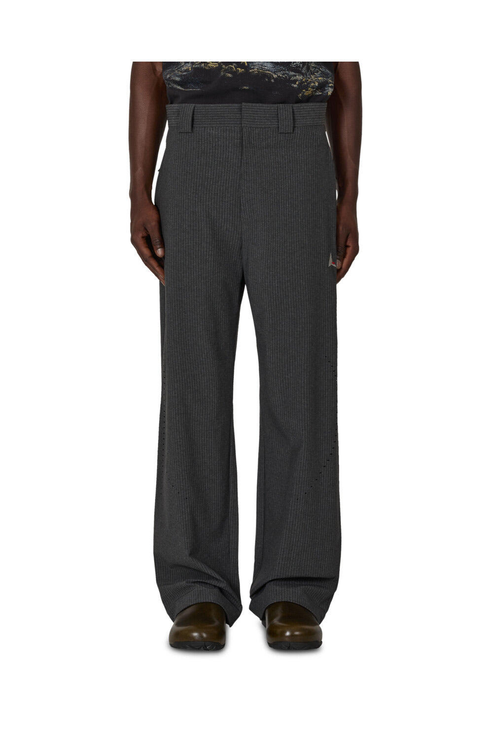 Black Numb Pinstriped Packable Pants