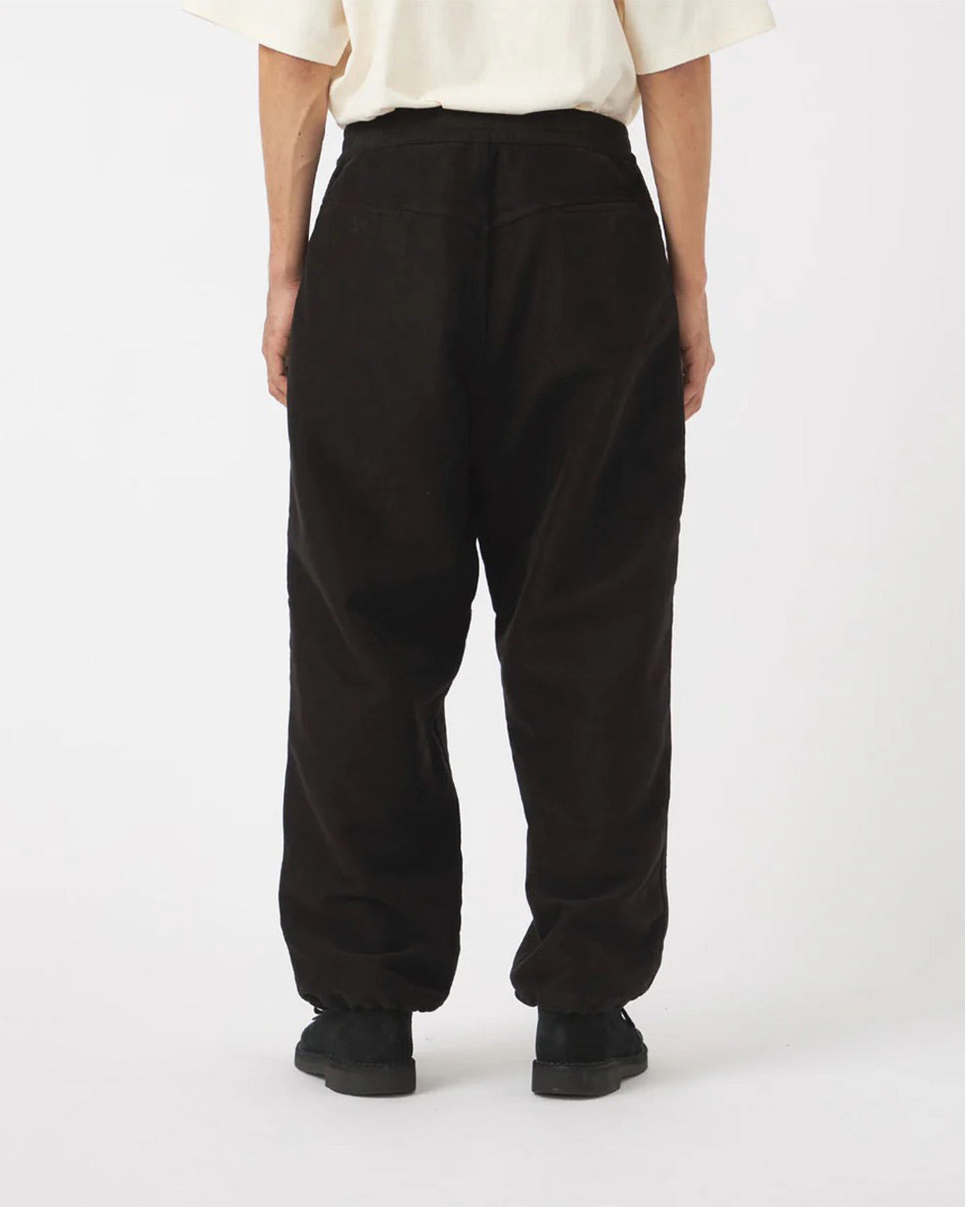 Black Velveteen Deck Pants