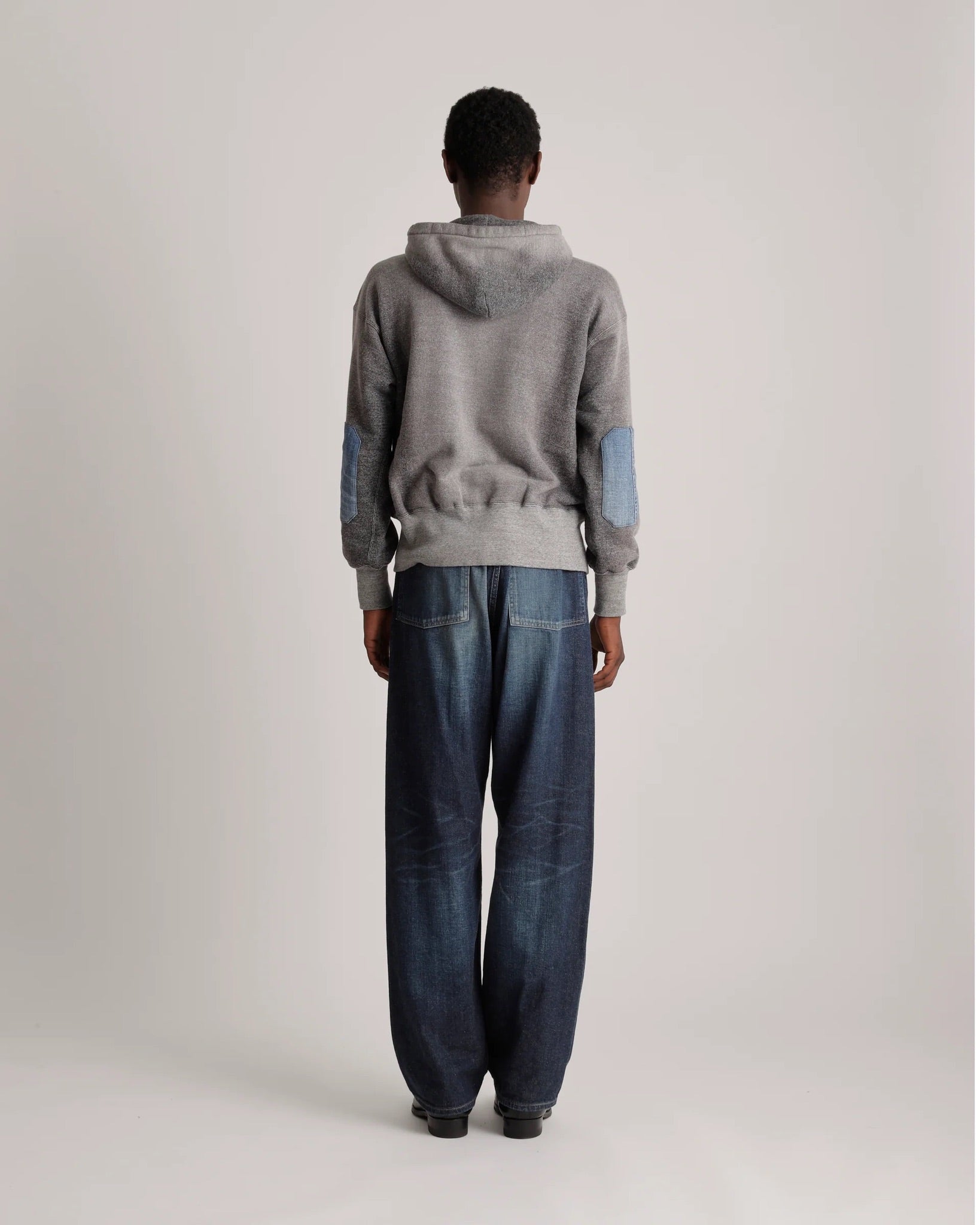 Bleached Heather Gray Lot.606 Hooded Shirt