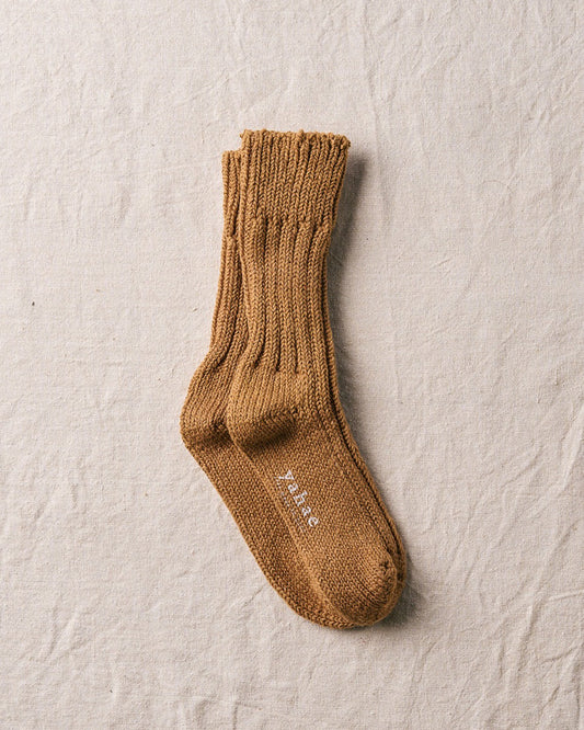 Brown Organic Cotton Low Gauge Socks