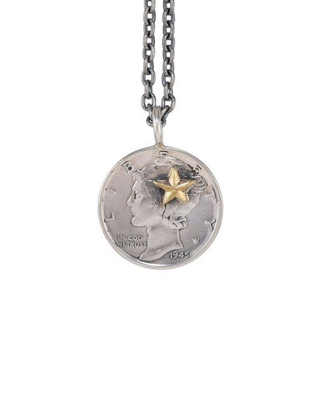 10¢ Brass Star Pendant Necklace