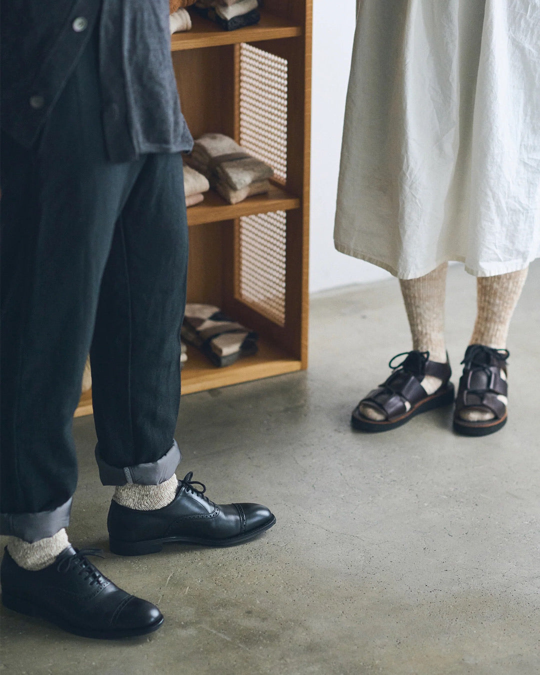 Brown Garabou Organic Cotton Slipper Socks