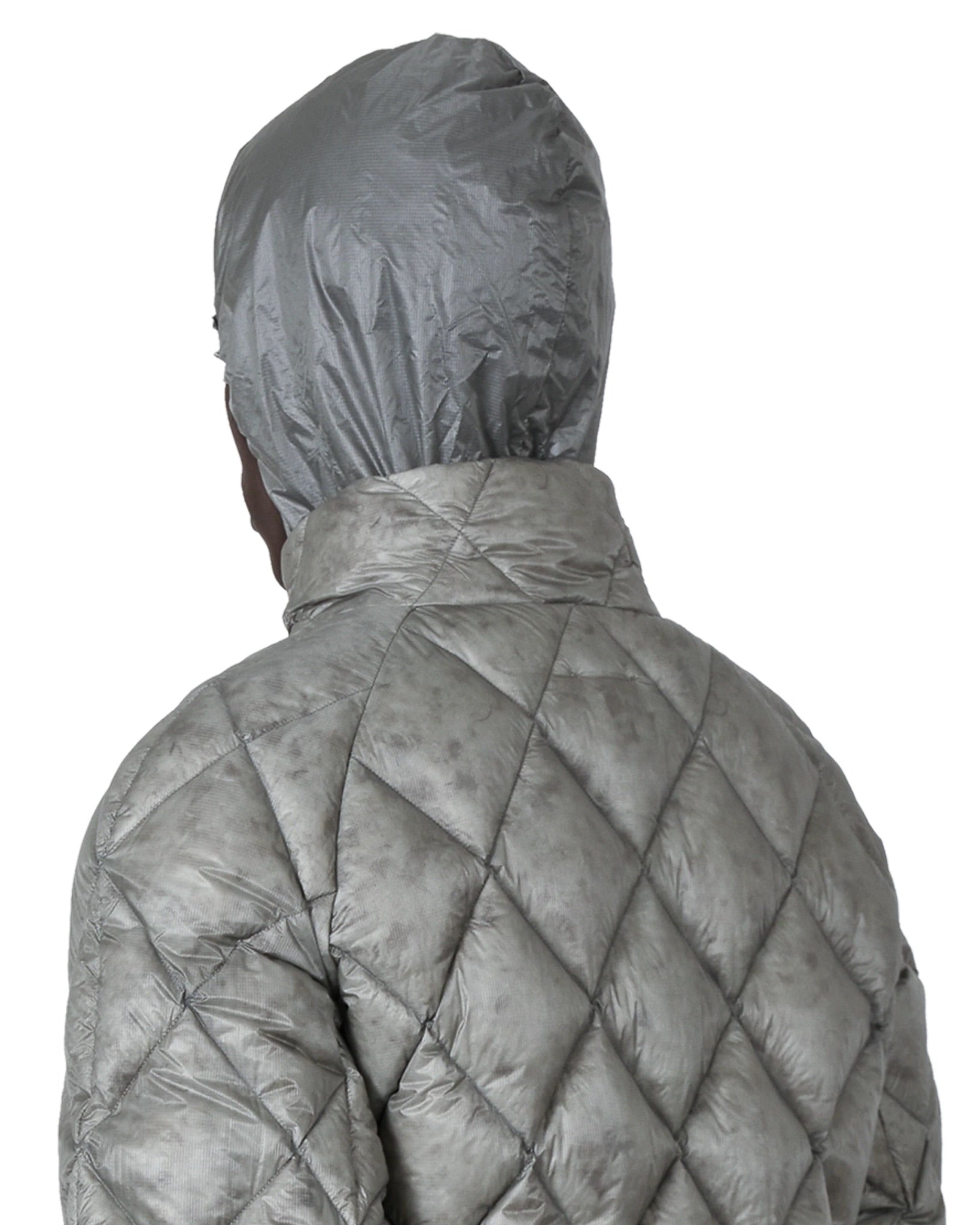 Grey Nuna 800 Fill Power Hooded Down Jacket