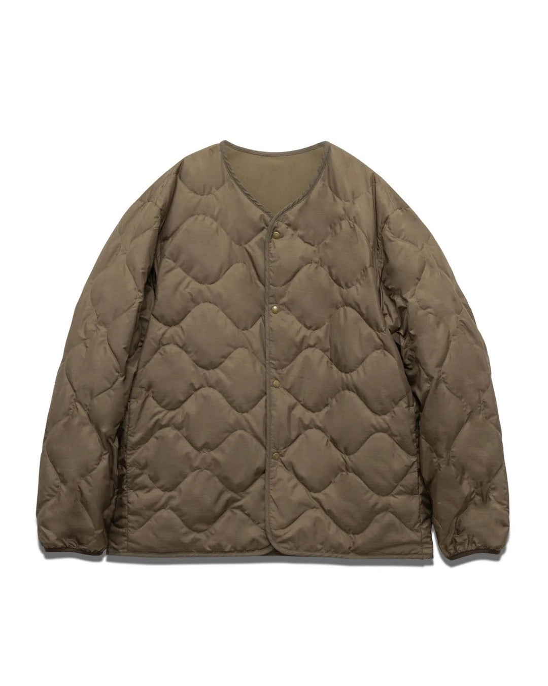 Brown Reversible Down Cardigan