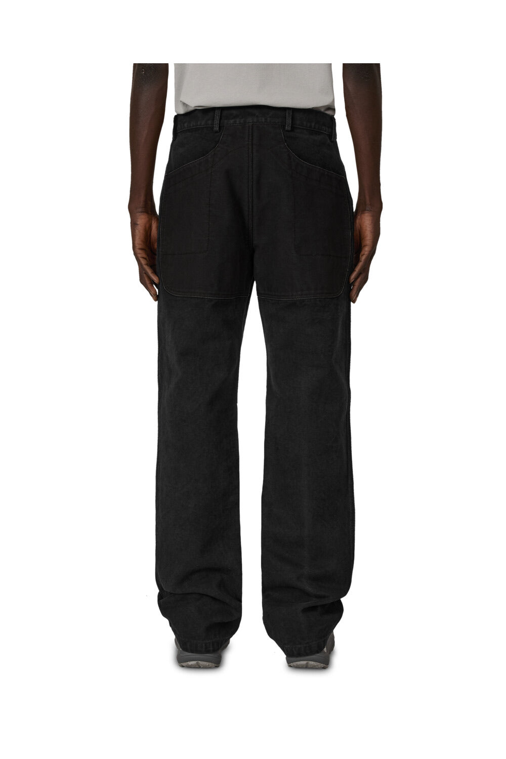 Washed Black Fomes Double Knee Washed Canvas Pant