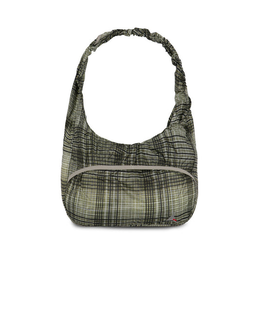 Black/Green LAKI Packable Knit Bag