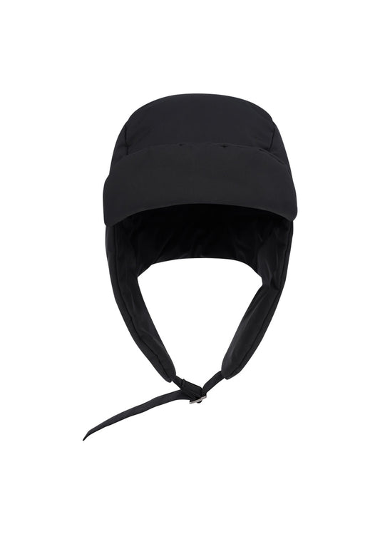 Black Taffeta Padded Earmuff Cap