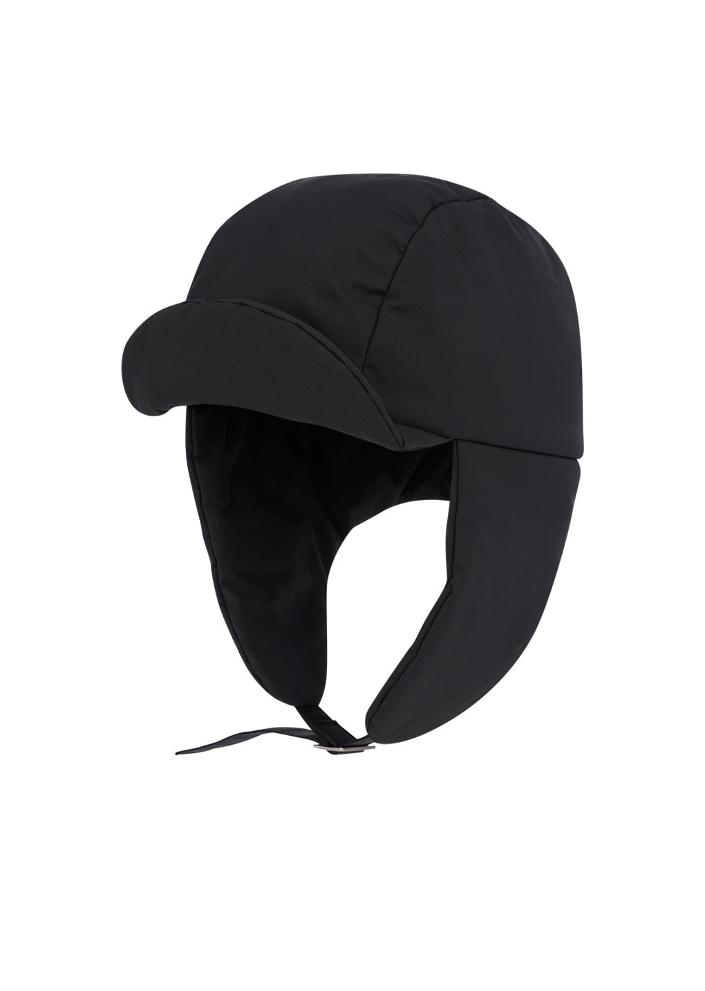 Black Taffeta Padded Earmuff Cap