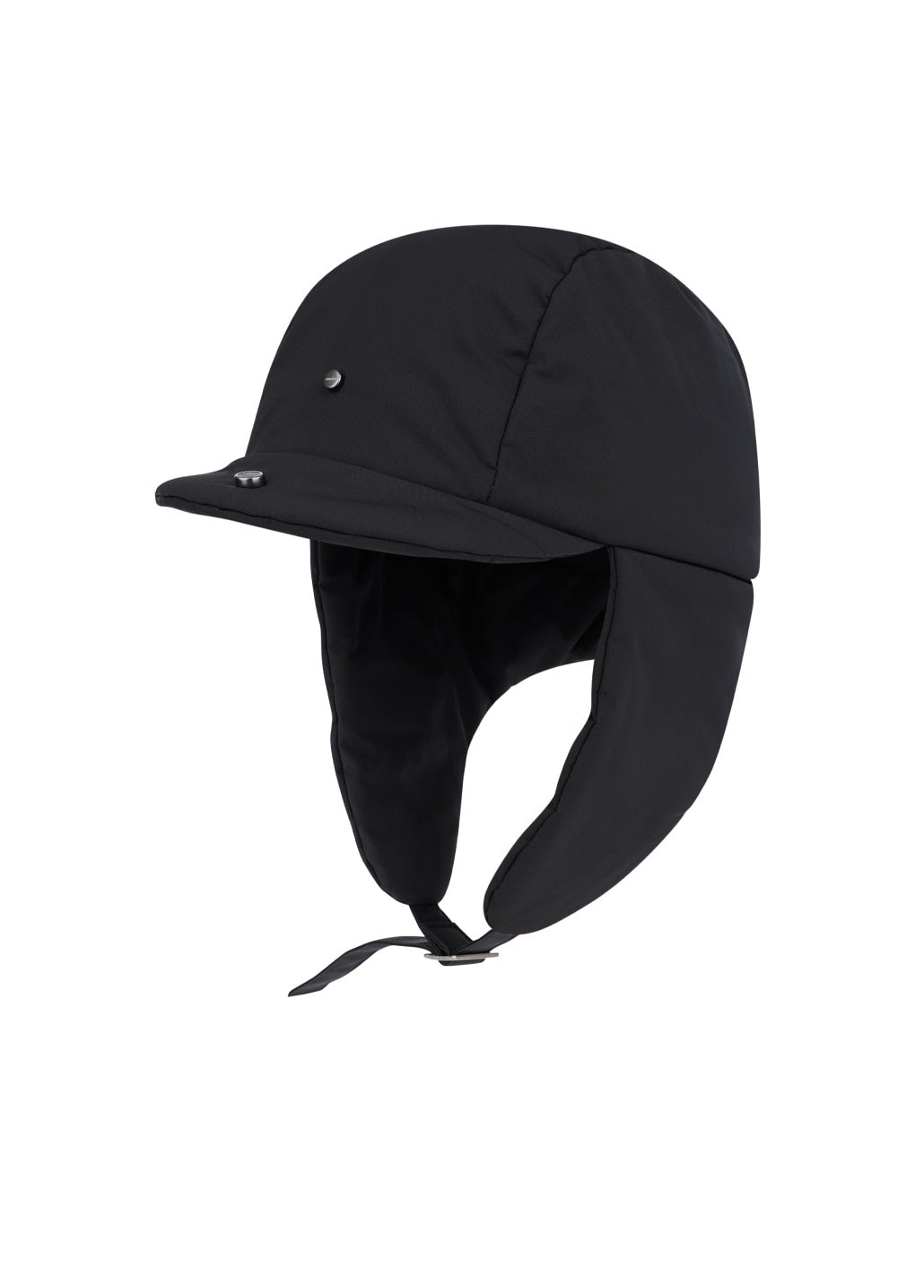 Black Taffeta Padded Earmuff Cap