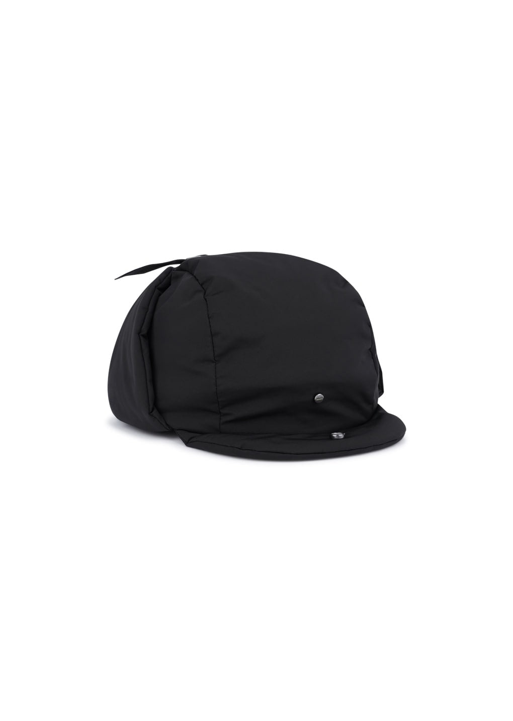 Black Taffeta Padded Earmuff Cap