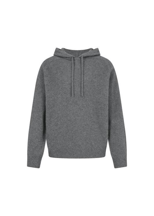 Charcoal Raccoon Hoodie Knit