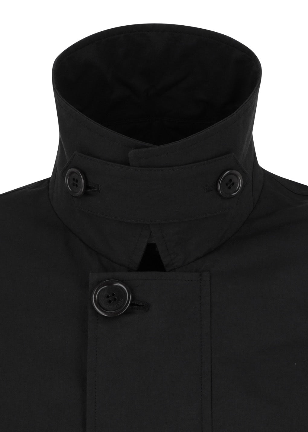 Black Padded Cotton Nylon Jumper