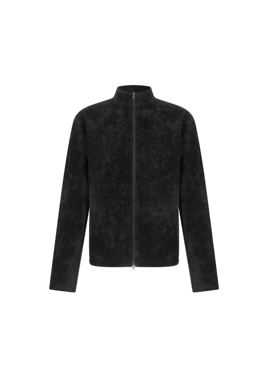 Black Velvet Zip Up Jumper