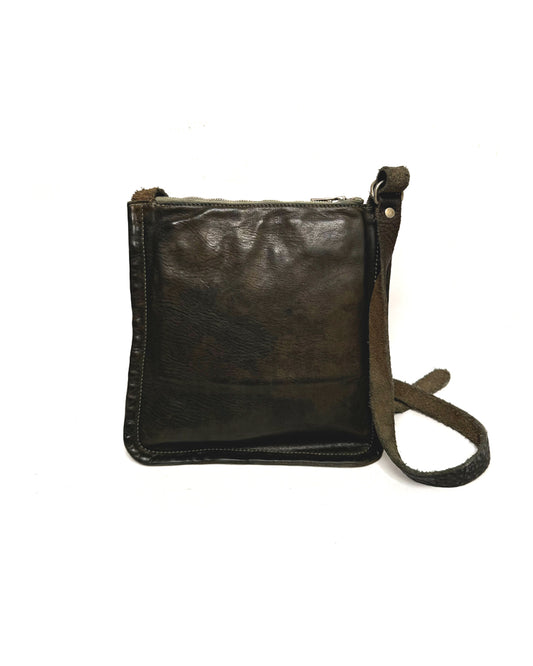 Military Green Horse Leather W4 Cross Body Bag