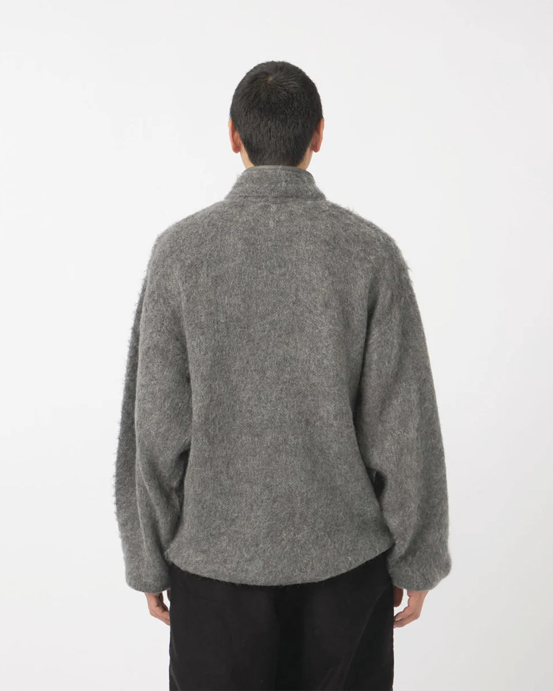 Heather Gray Pullover Mohair Sweater