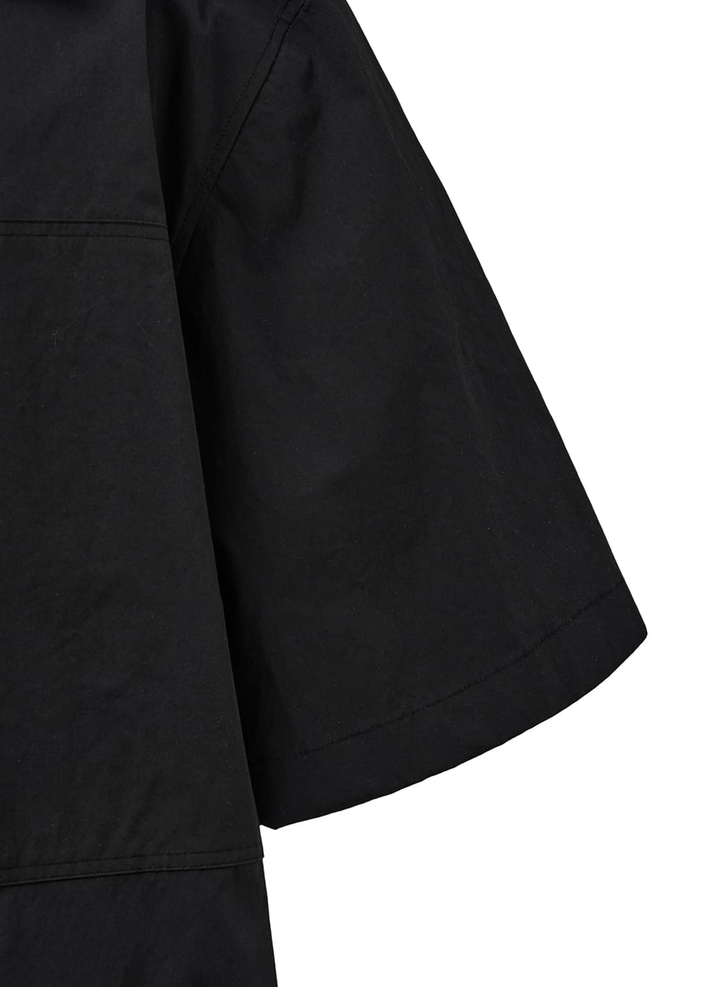 AMOMENTO Black Pocket Half Shirts