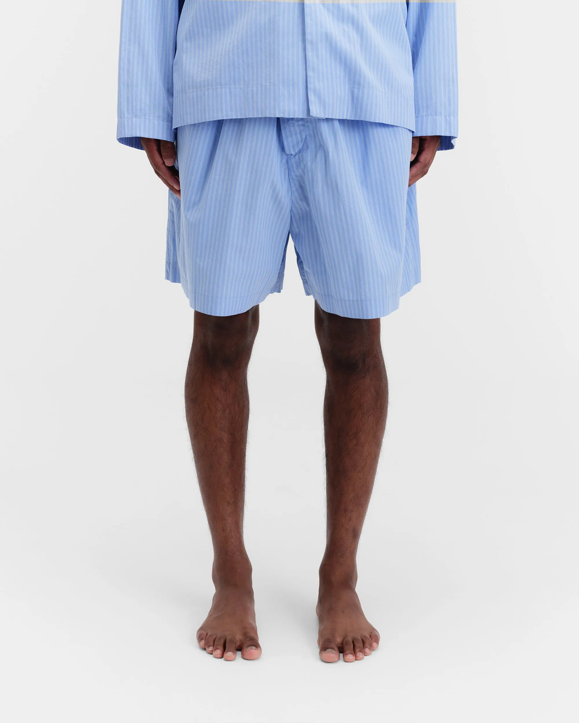 Pin Stripes Cotton Poplin Pyjamas Shorts