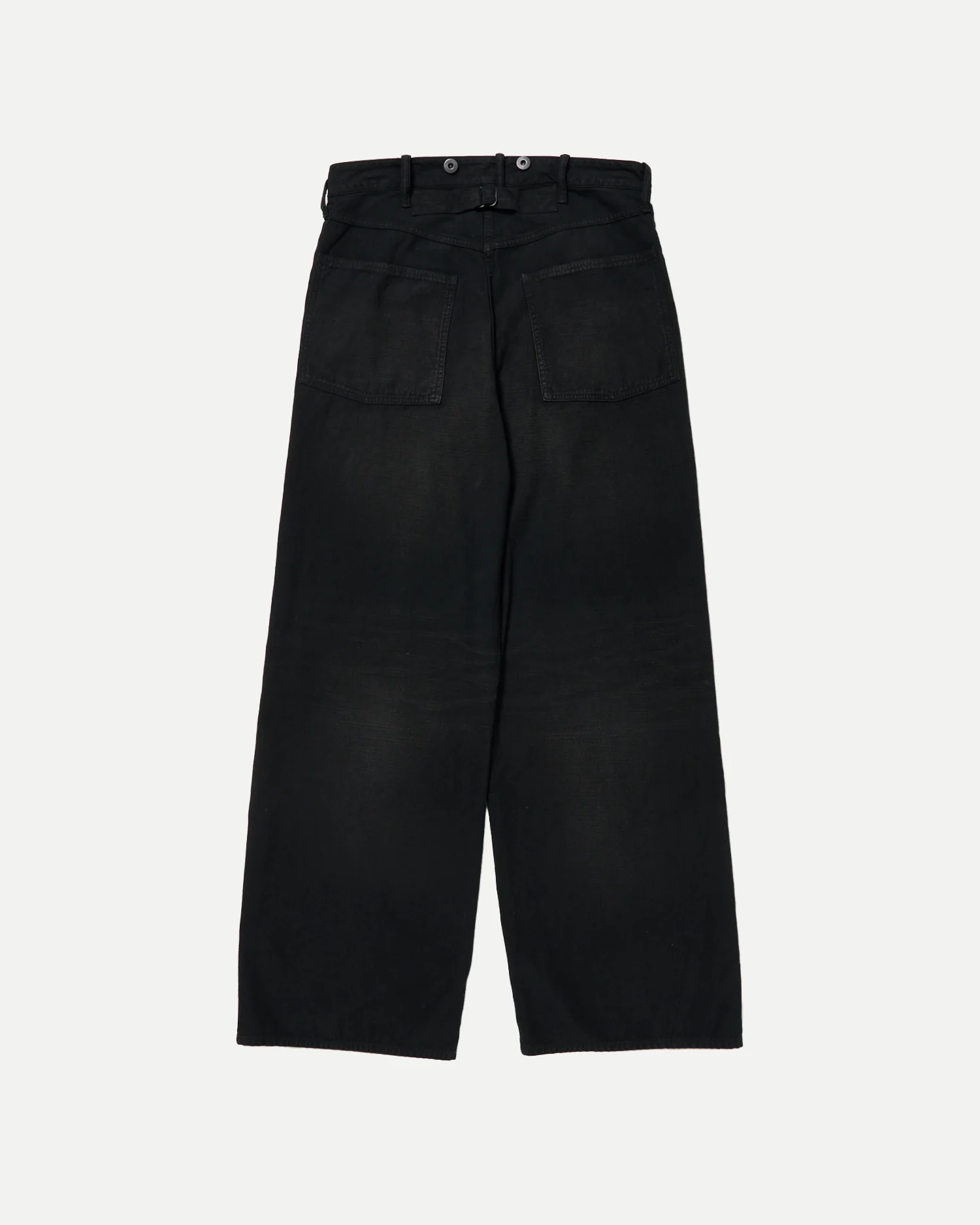 Damaged Sumi Dyed Black Lot.209 Buckle Backed Trousers