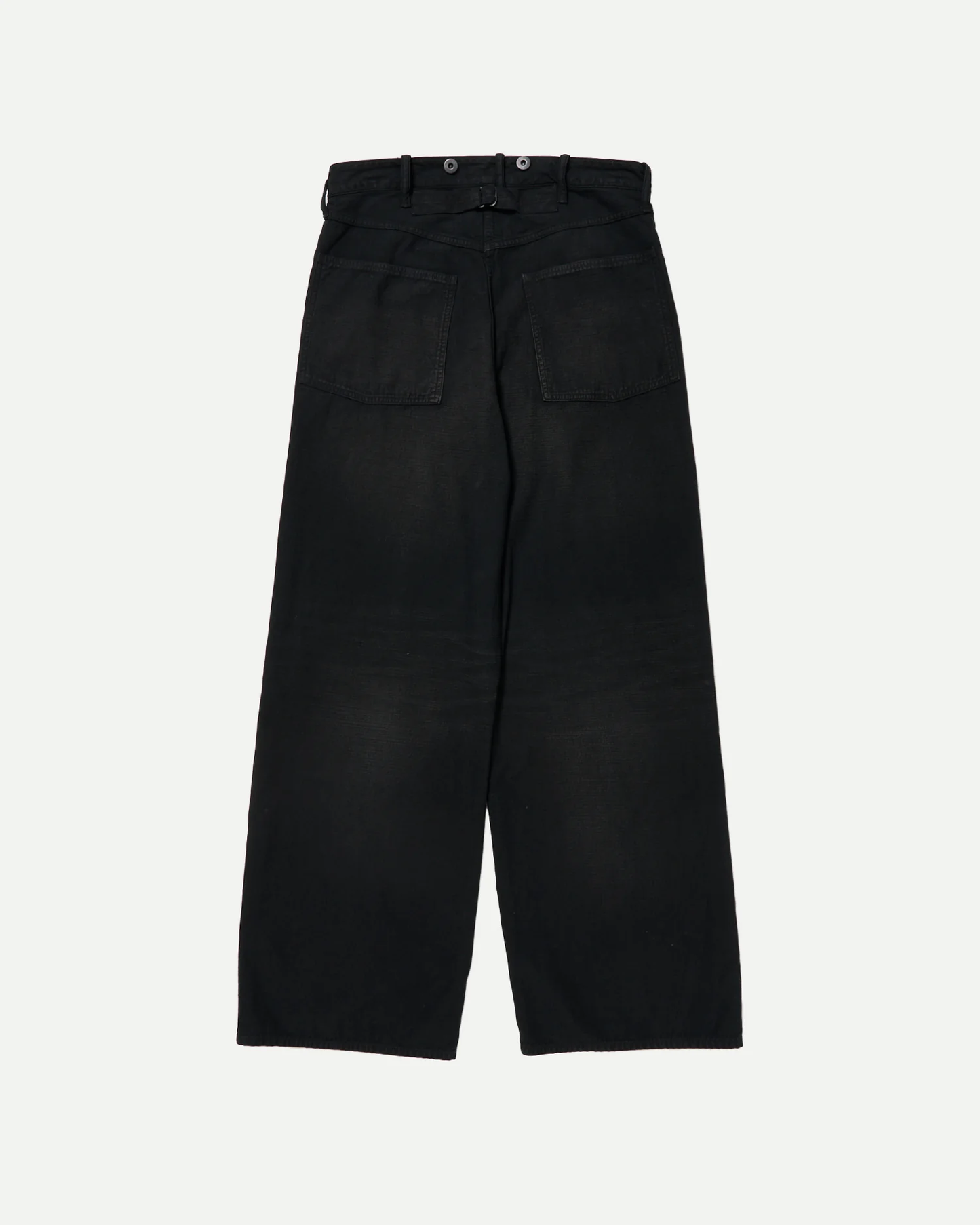 Damaged Sumi Dyed Black Lot.209 Buckle Backed Trousers