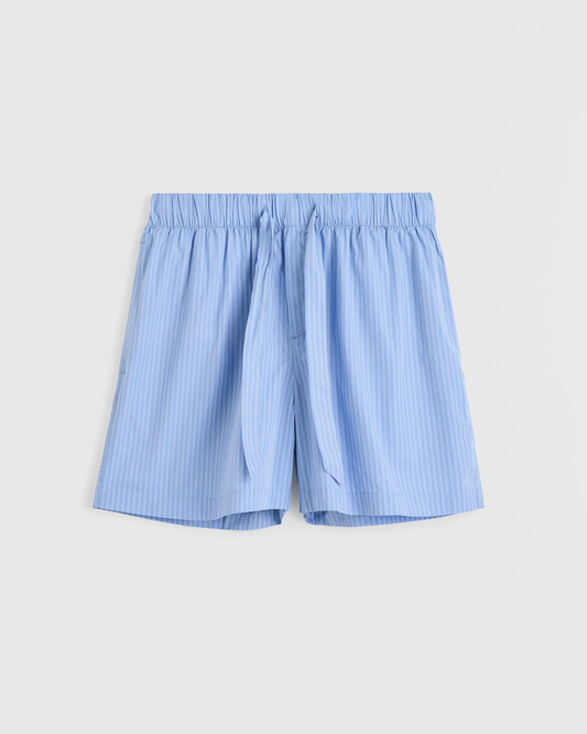 Pin Stripes Cotton Poplin Pyjamas Shorts